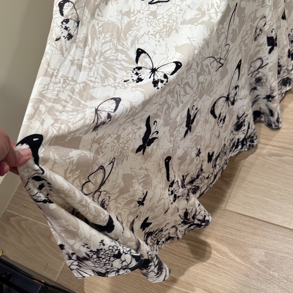 Soft Surroundings Black and White Butterfly Maxi Skirt - Picture 3 of 14
